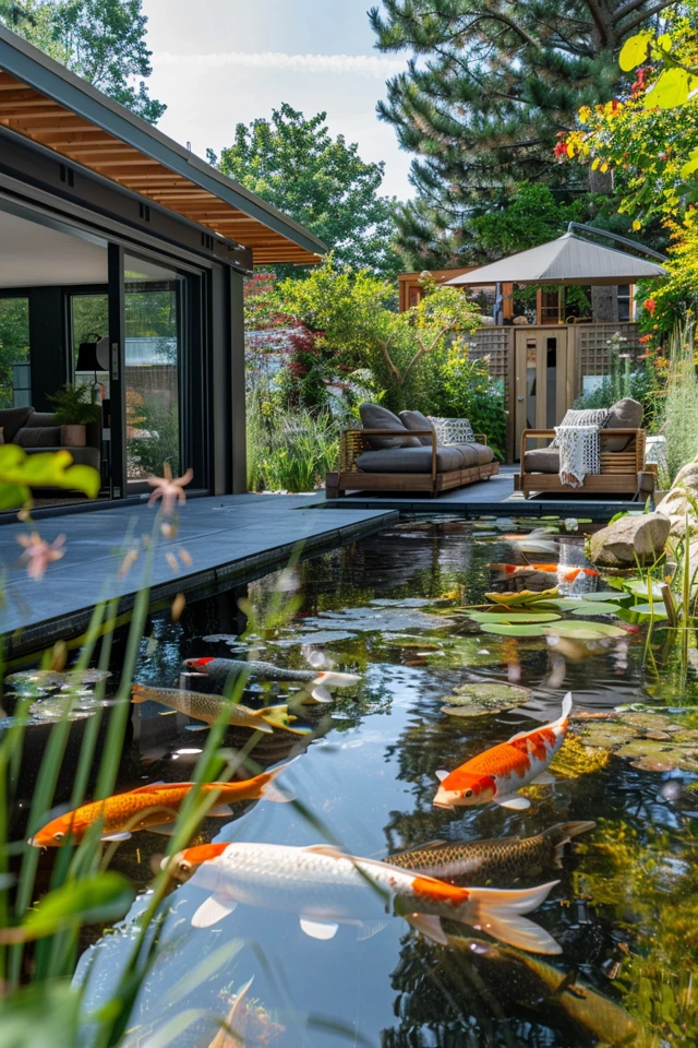 Refreshing Backyard Koi Pond Ideas for Your Oasis
