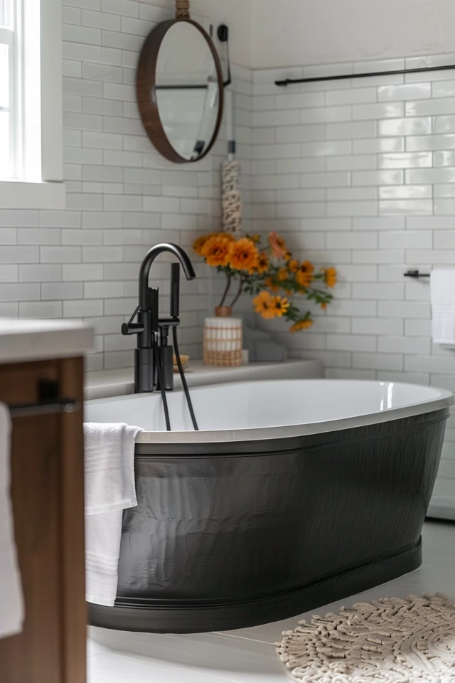 Bring Color and Unique Design Elements to Your Pool House Bathroom