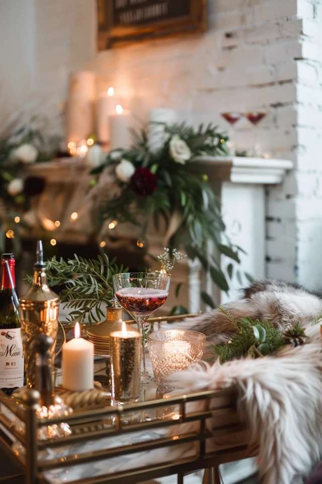 Winter Bar Carts: Entertain in Style