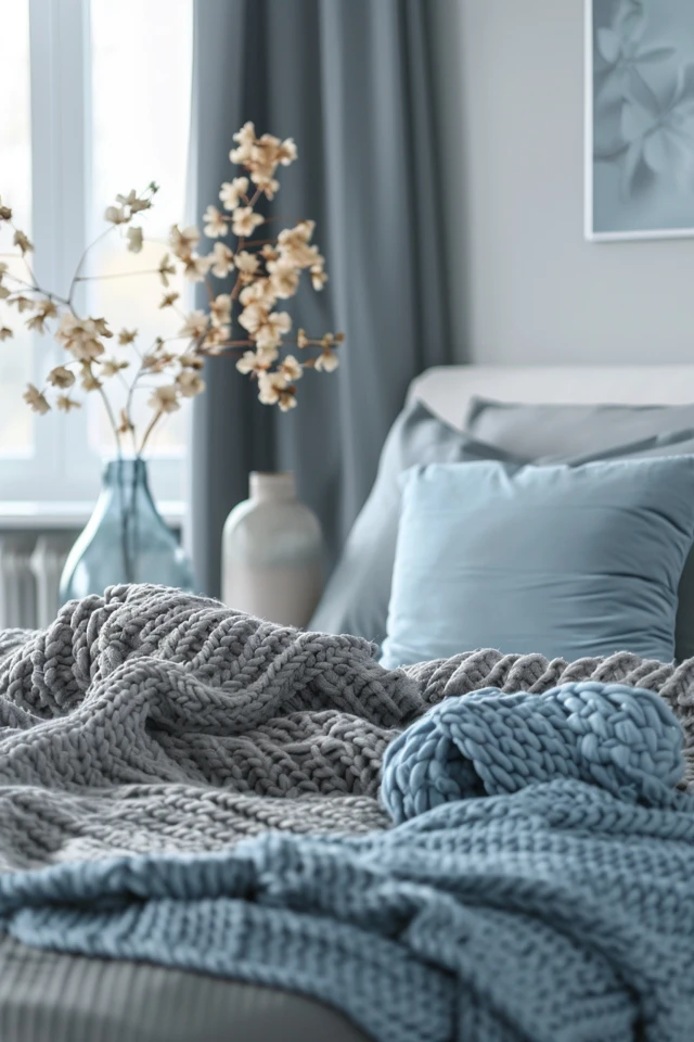 Blue Gray Bedroom Furniture and Accessories