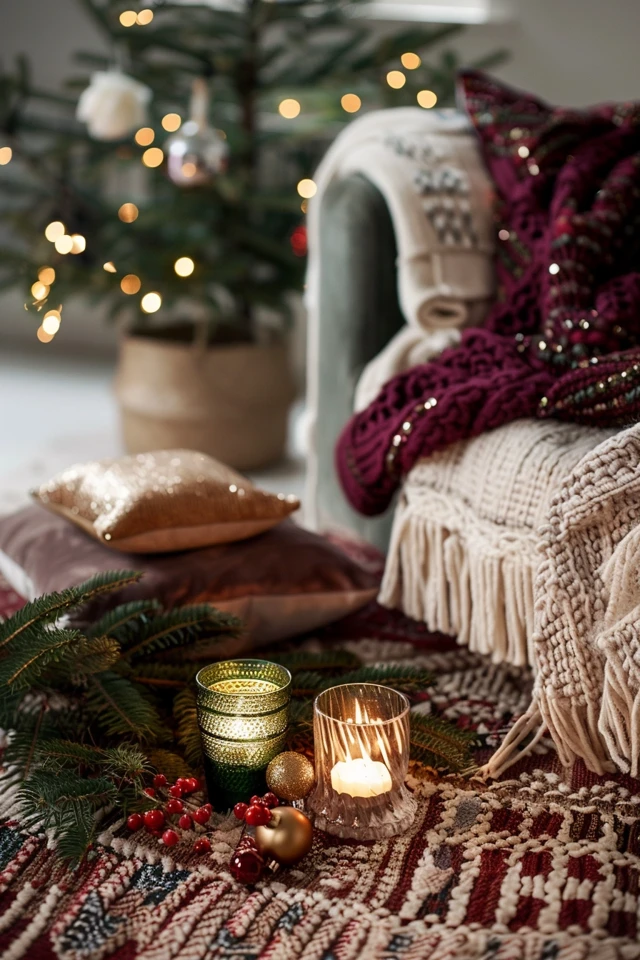 Patterns and Colors in Christmas Theme Textiles
