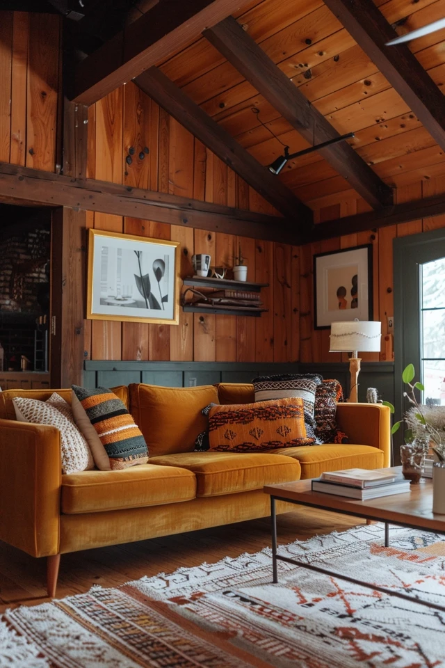 How to Style Dark Wood Trim in Your Living Room