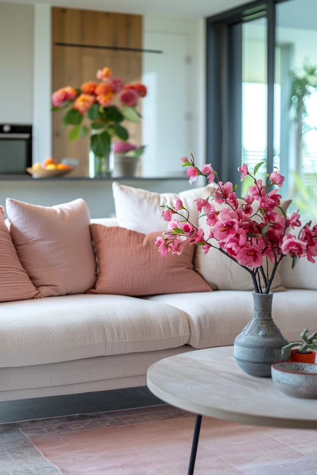 Chic Pink and Gray Living Room Design Inspirations
