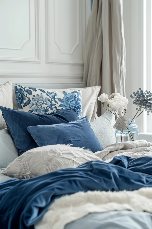 Elegant Silver and Blue Bedroom Ideas for Chic Décor