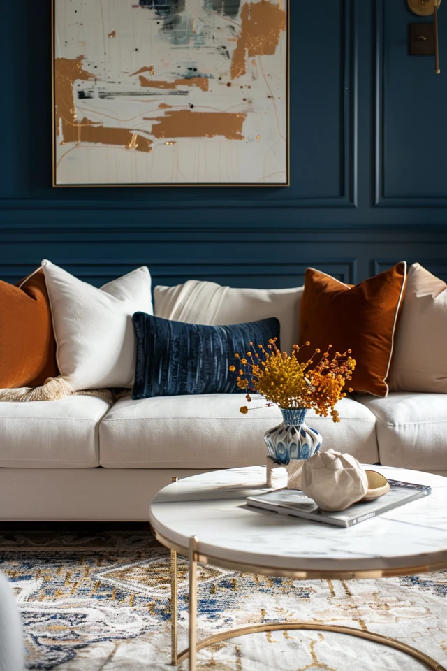 Modern Blue and Gold Decorating Ideas