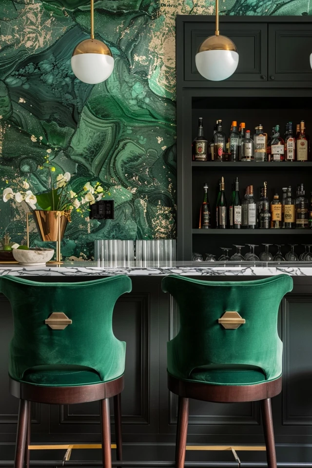 Embrace Green with Light Blue Accents