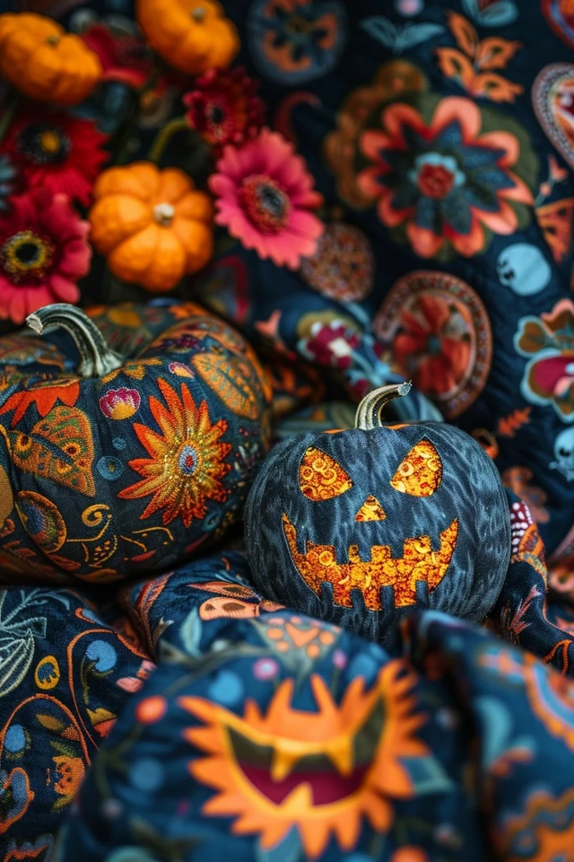 Patterns and Colors in Halloween Theme Textiles