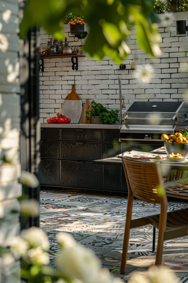 Chic Outdoor Kitchen Tile Ideas for Your Patio