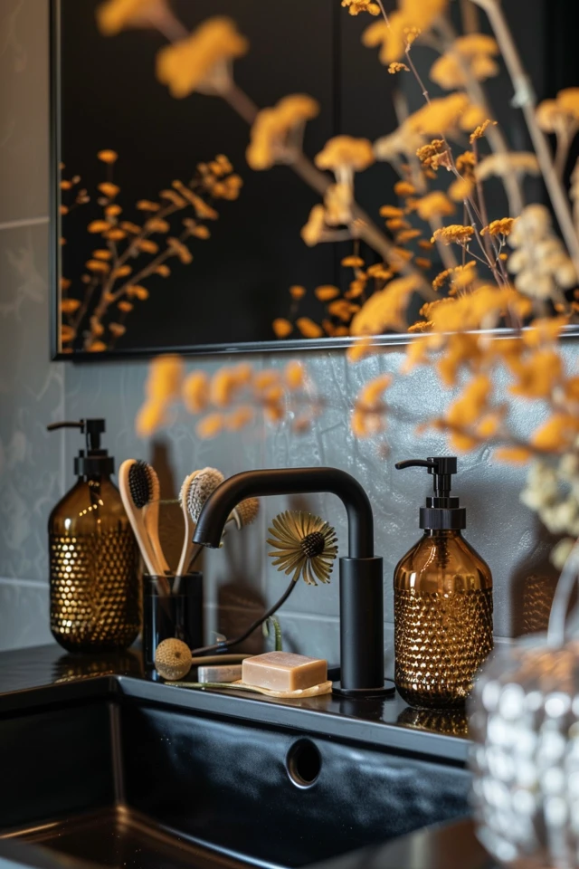 Elegant Black and Gold Bathroom Decor Ideas