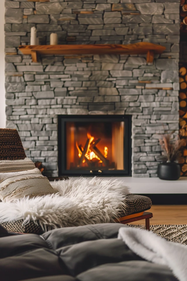 Cozy Up: Top Fireplace Stone Wall Ideas