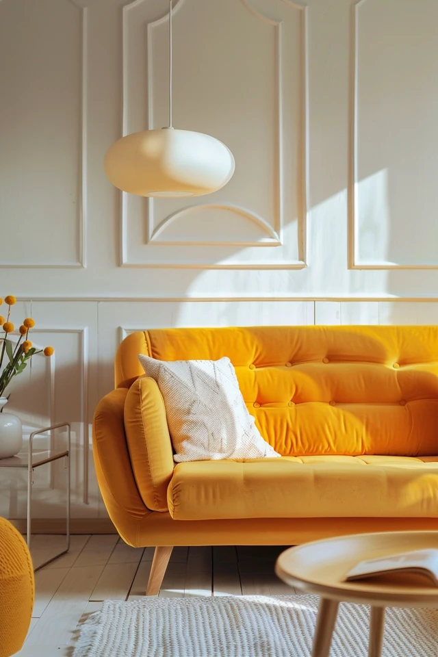 Brighten Your Space: Mustard Yellow Sofa Decor Ideas