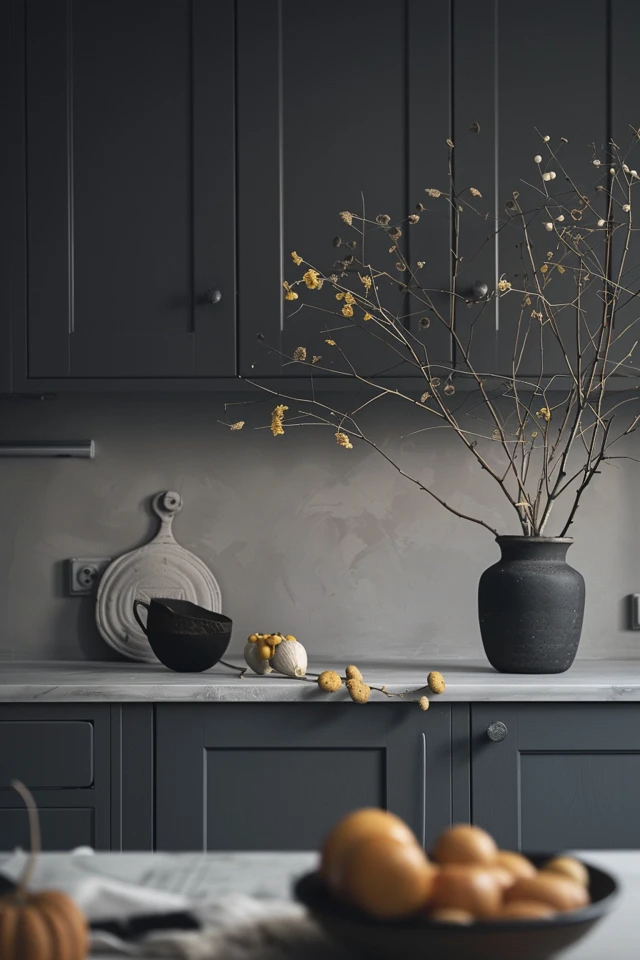 Gray Kitchen Cabinet Wall Color Inspirations
