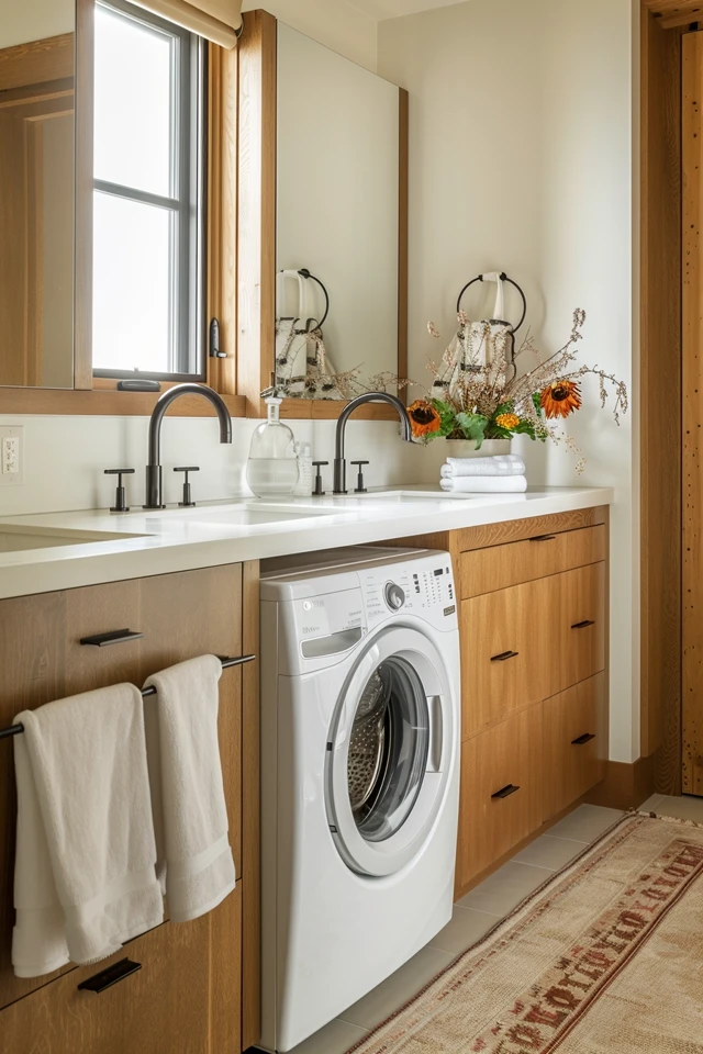 Hidden Washing Machines In Bathrooms