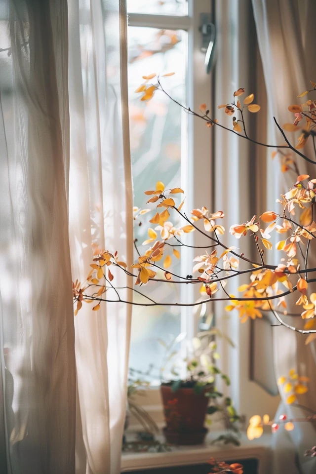 Fall-Inspired Curtains for a Warm and Cozy Home