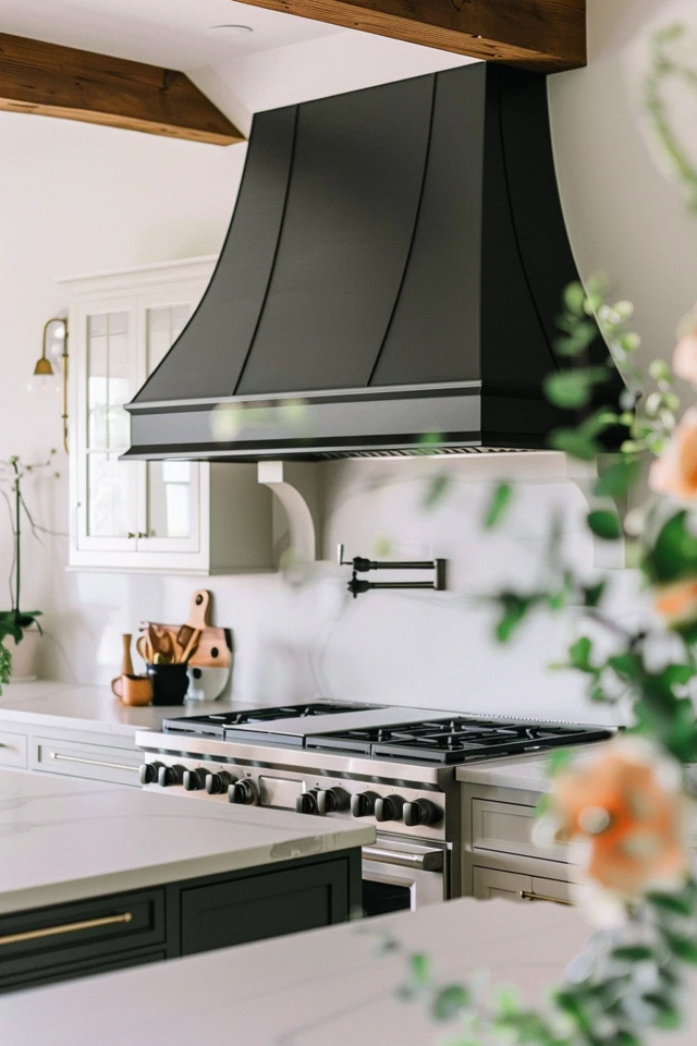 Charming Farmhouse Range Hood Ideas for Kitchens