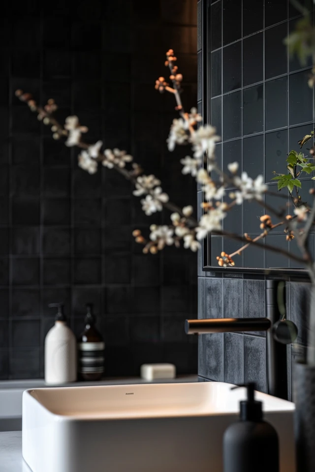 Black Tile Bathroom Ideas for Chic Home Decor