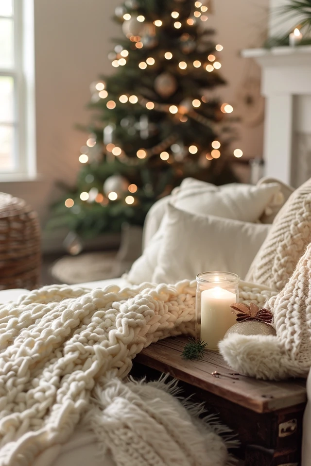 Patterns and Textures in Christmas Theme Textiles