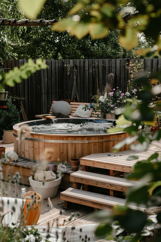 Inspiring Hot Tub Step Ideas for Your Backyard