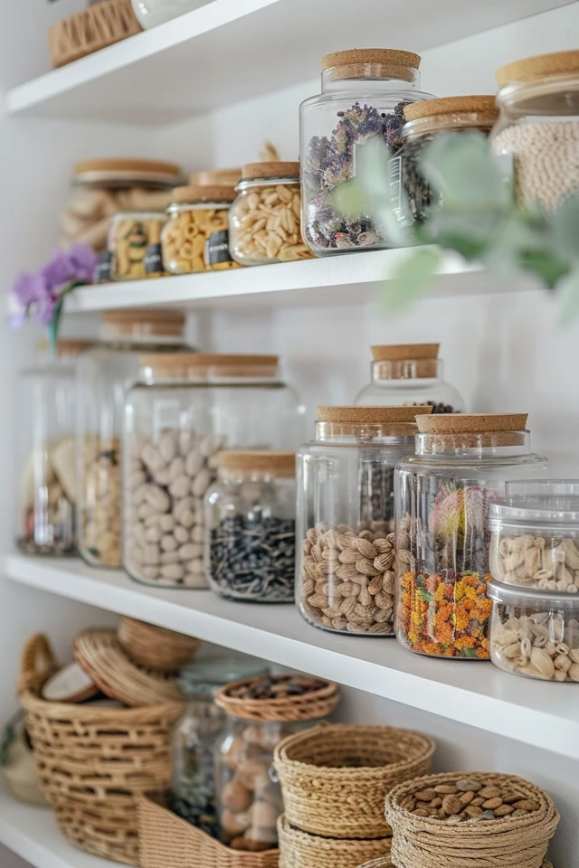Maximize Shelf Space with Stackable Containers and Dividers