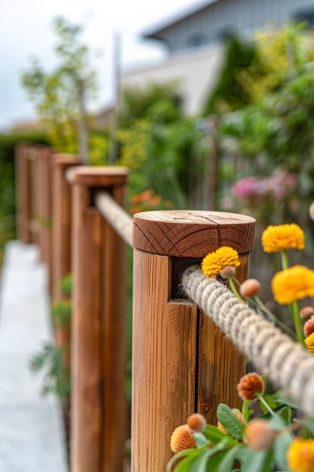 Outdoor Rope Fence Ideas & Inspiration For Backyards