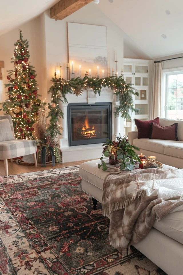 Blending Old and New with Christmas Theme Home Decor