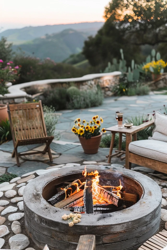 Creative Seating Ideas for Hillside Fire Pits