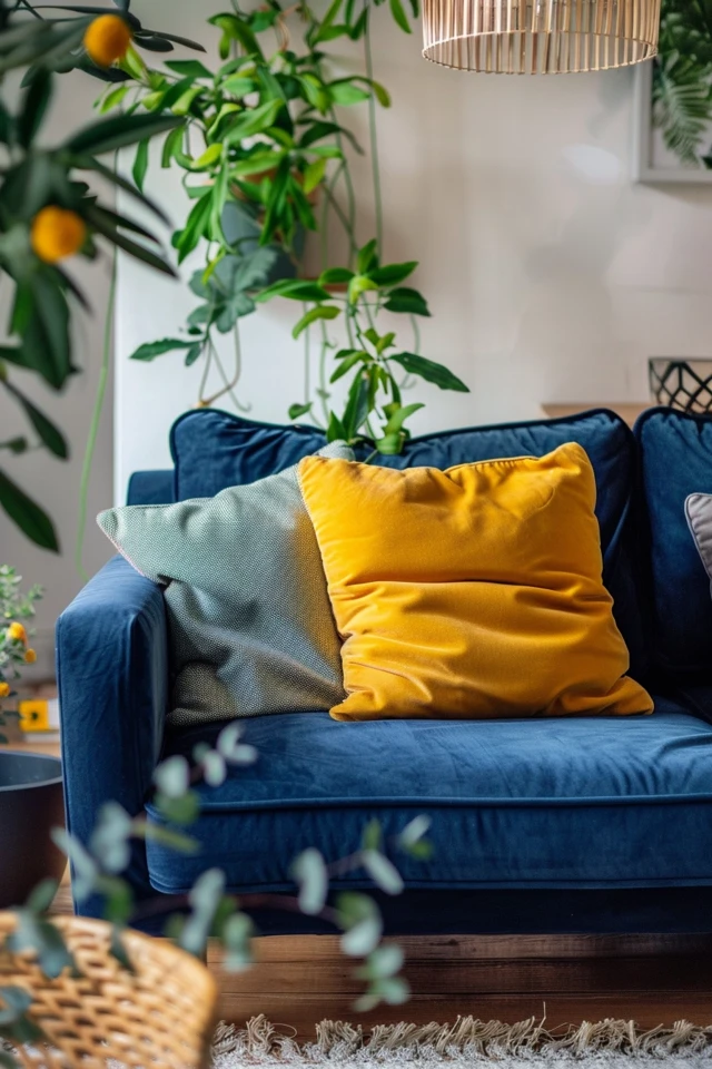 Stylish Navy Couch Inspiration for a Cozy Living Room