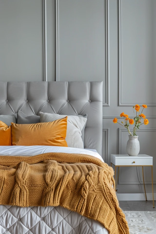Elegant Grey and Gold Bedroom Decor Ideas