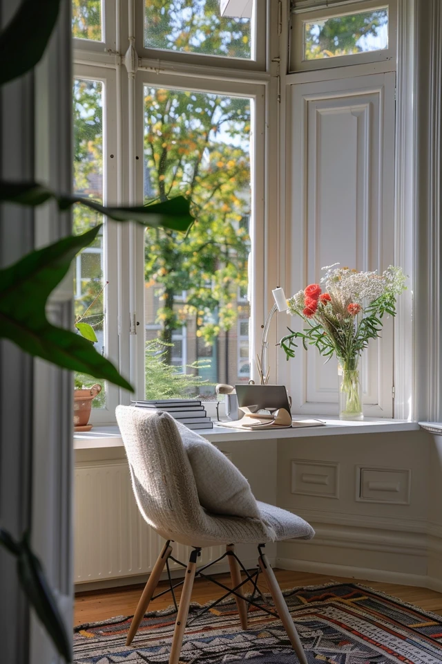 Stylish Bay Window Desk Ideas