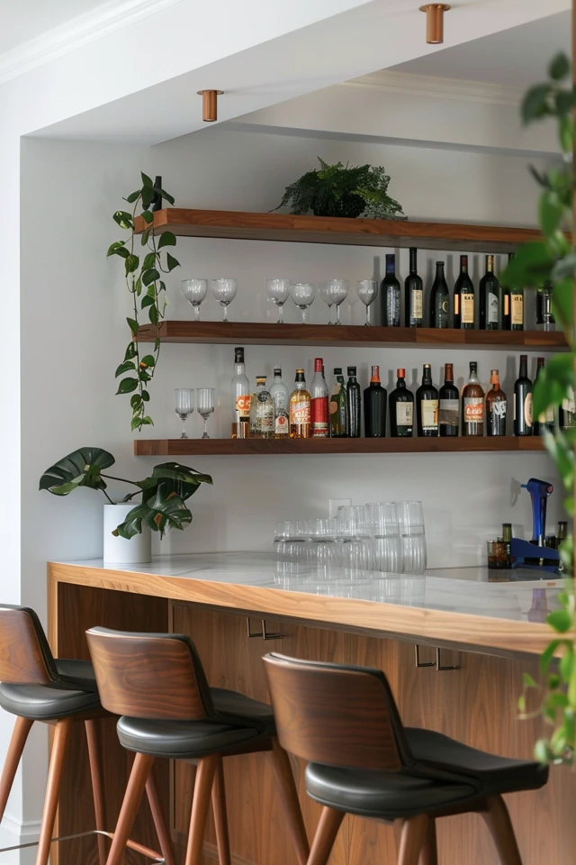 Chic Floating Shelves Bar Ideas for Your Home
