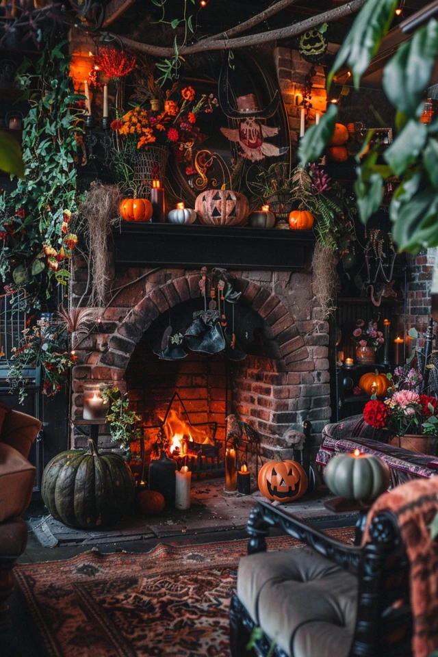 Easy Mantel Decor Ideas for Fall and Halloween