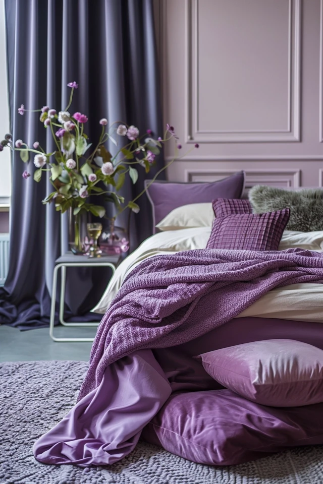 Chic Purple and Gray Bedroom Ideas for Modern Homes