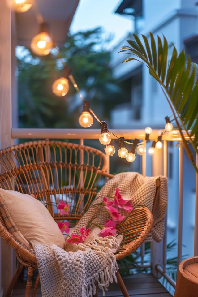 Cozy Balcony Lighting Ideas