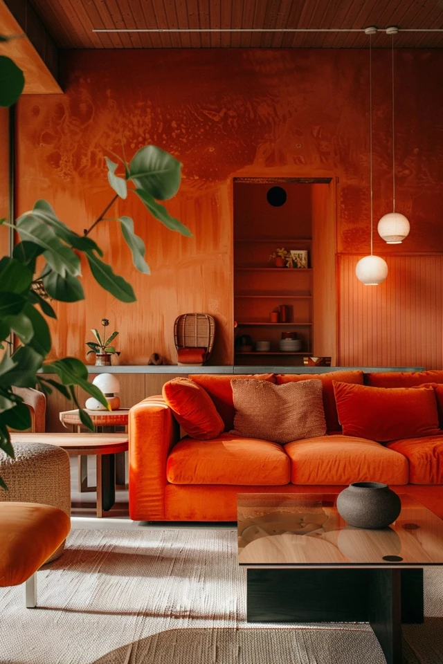 Invigorate Your Space with Orange Living Room Ideas