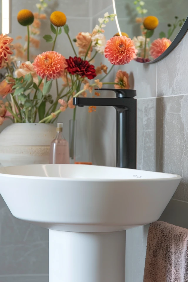Chic Pedestal Sink Powder Room Makeovers - photo 2