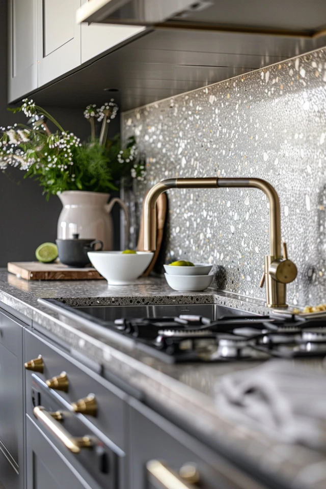 Grey Glass Tile Backsplash: Sophistication and Luminosity