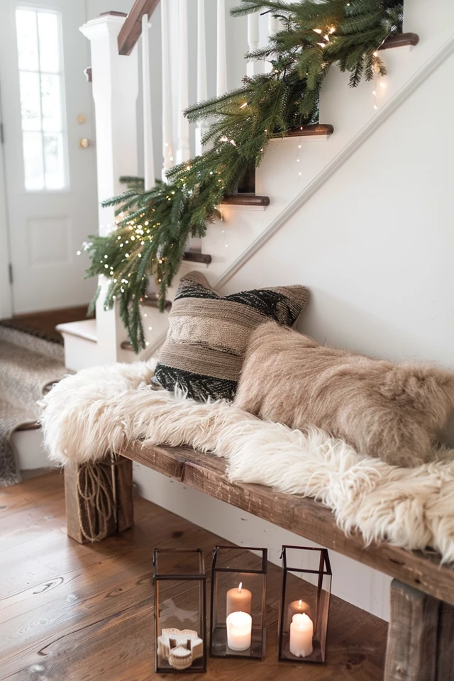Entryway Essentials: Christmas Theme Benches