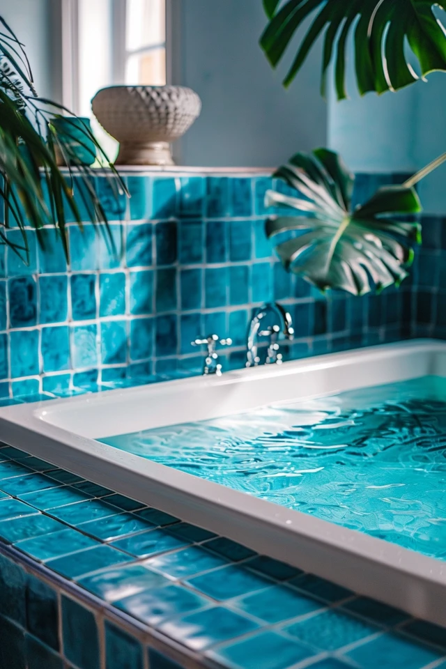Vintage Blue Tile Bathroom Décor Tips