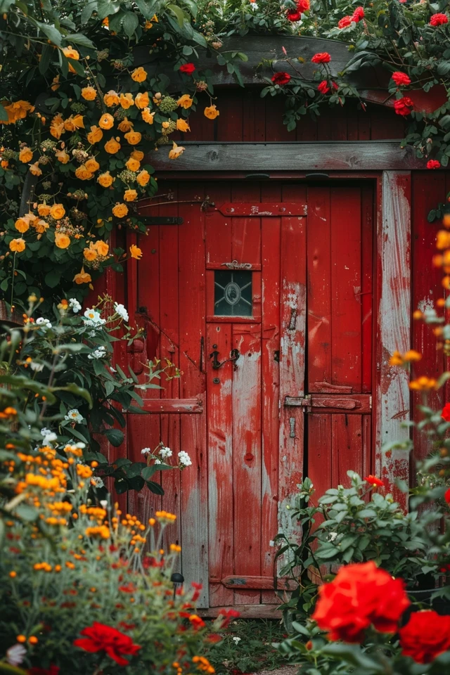Transform Your Shed with Greenery and Decorative Features