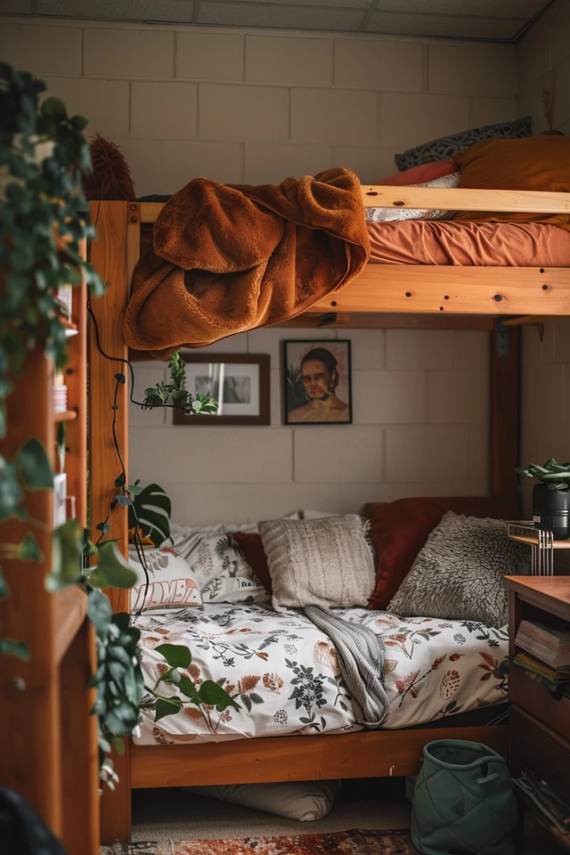 Chic Dorm Room Ideas Lofted Bed Styles