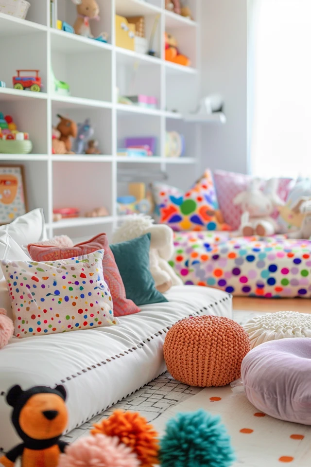 Eye-Catching Art and Storage Cubbies
