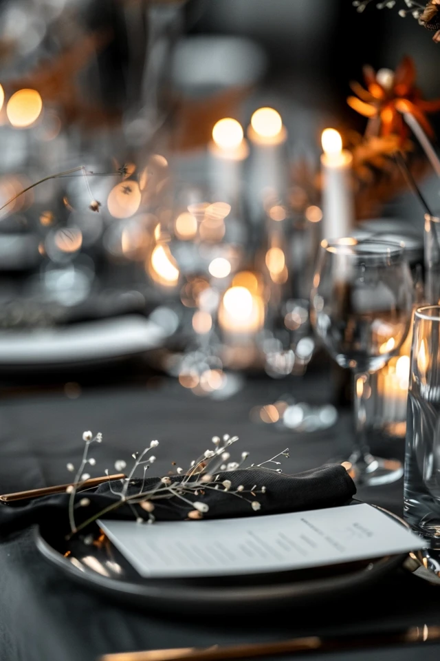 Modern Black and Silver Centerpieces