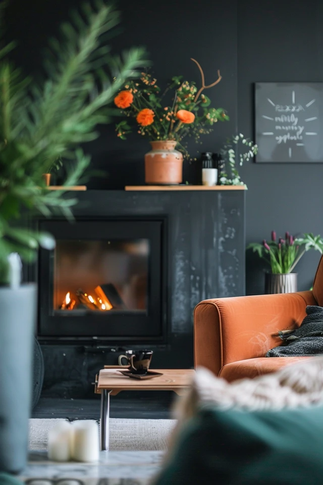 Chic Black Fireplace Wall Ideas for Your Home