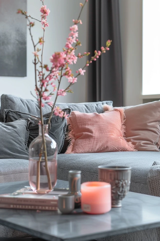 How to Incorporate Grey and Pink in Living Room Decor