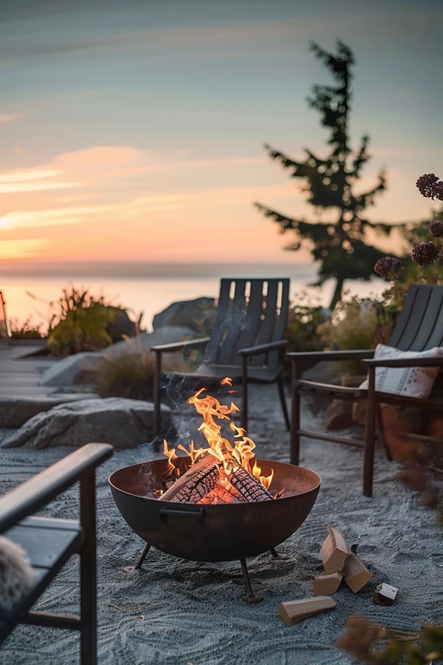 Cozy Beach Fire Pit Ideas for Sunset Gatherings
