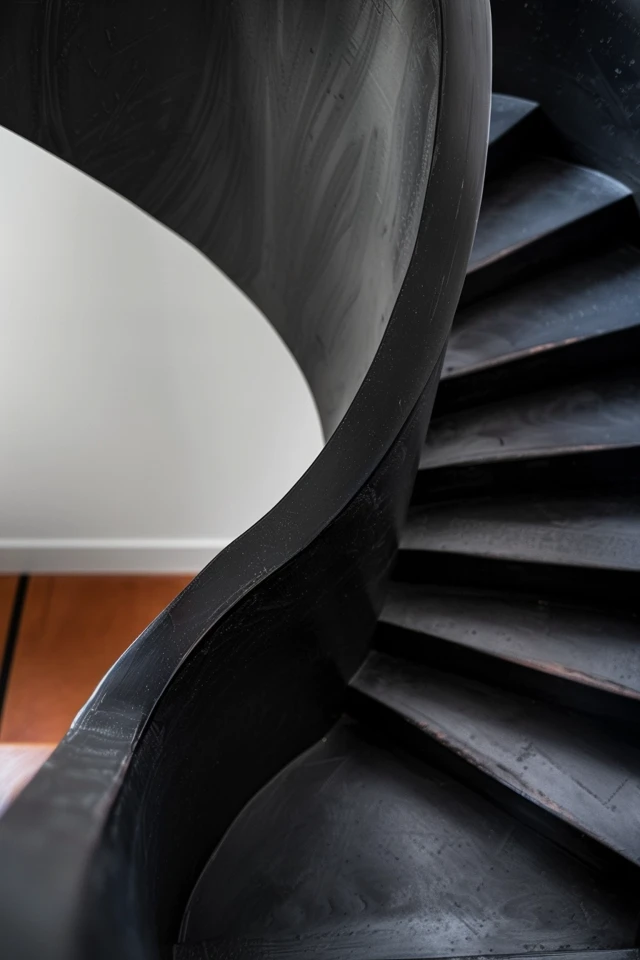 Enhancing Your Staircase with Black Paint and Railing