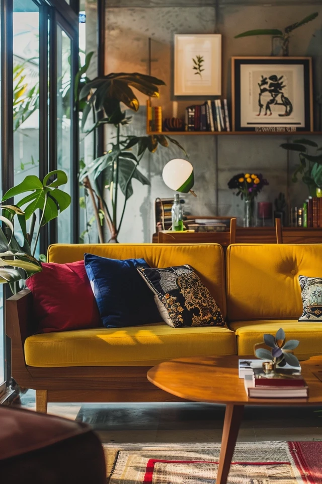 Warm Palettes for Brown Furniture Spaces