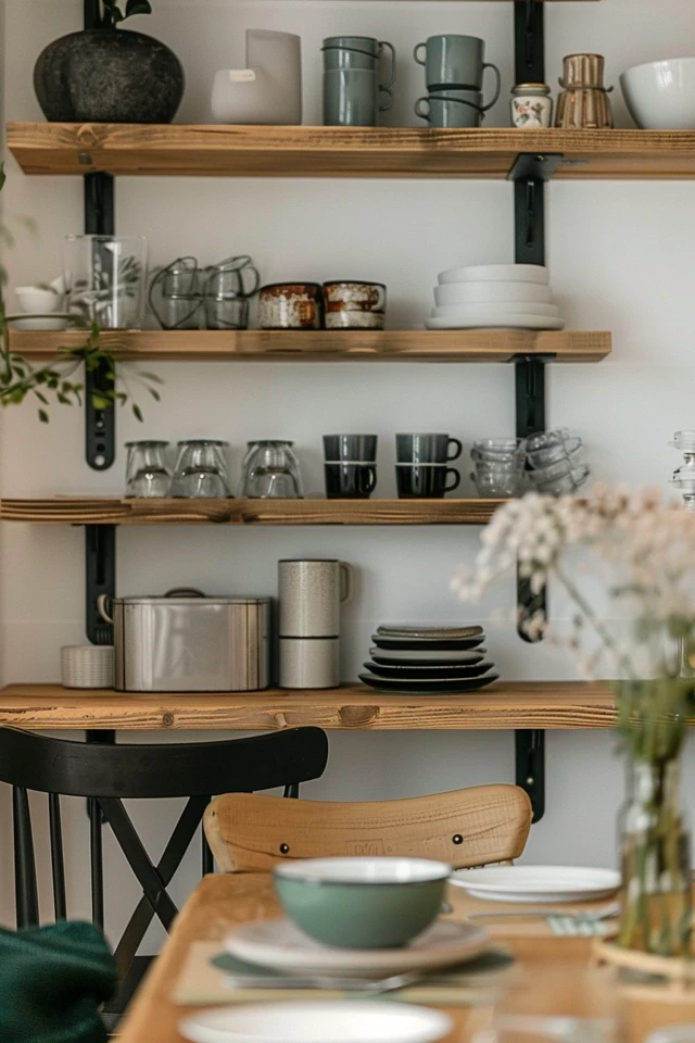 Stylish and Modern Dining Room Shelving Inspiration