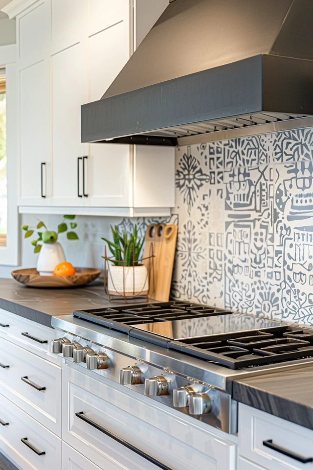 Backsplash Ideas with White Cabinets & Dark Counters