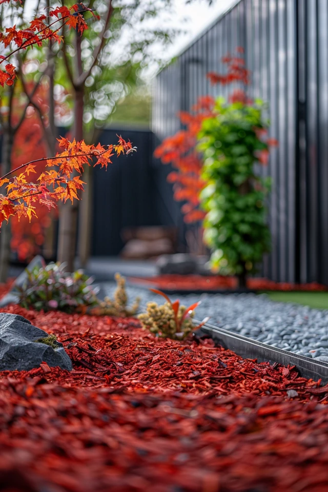 Vibrant Red Mulch Landscape Ideas for Your Yard